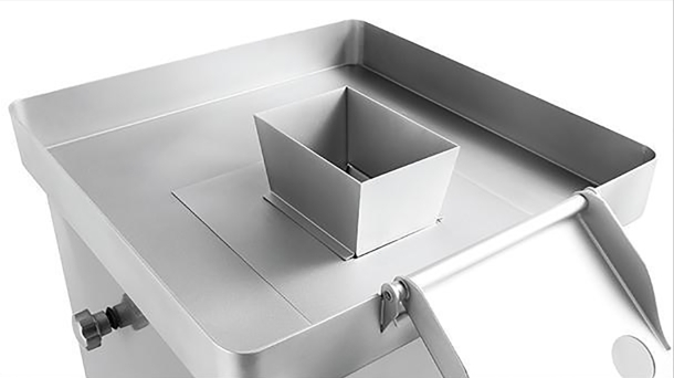 قطاعة شرائح اللحوم من الفولاذ المقاوم للصدأ بالكامل مع شفرات مزدوجة