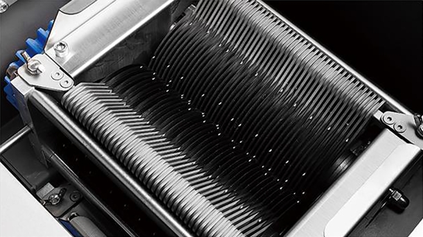 قطاعة شرائح اللحوم من الفولاذ المقاوم للصدأ بالكامل مع شفرات مزدوجة