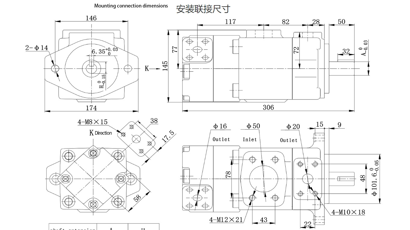 مضخات ريشة سلسلة PV2R (PV2R21-47-19F)