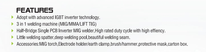 سلسلة MIG DCINVERTERMIG/MMA/TIGWELDINGMACHINE